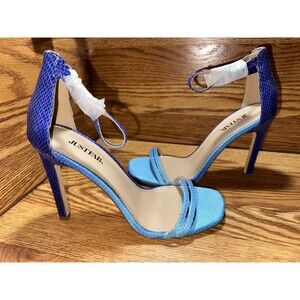 New Shoe Dazzle Women’s High Heels Animal Print Purple Blue Size 8.5